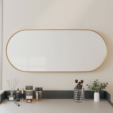 vidaXL Wandspiegel Golden 25x60 cm Oval