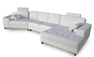 Luxus Ecksofa L-Form weiß Polster Möbel Sitz Wohnzimmer Ecke Sofa neu