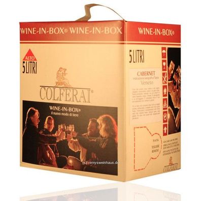 Colferai Azienda Vinicola BIB(5L) Cabernet Veneto IGT 5.00 Liter