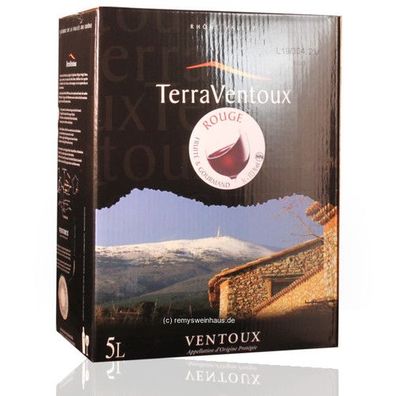 Cave Terra Ventoux BIB(5L) Terra Ventoux Rot Vallée du Rhone AOC 5.00 Liter