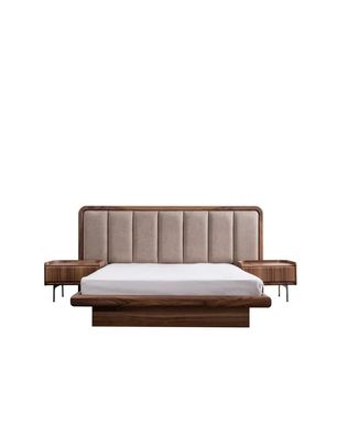 Modernes Schlafzimmer Bett Holzbett Luxus Designer Möbel Bettgestell