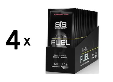 4 x SIS Beta Fuel 80 Powder (15x82g) Strawberry and Lime