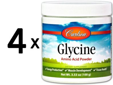 4 x Glycine, Amino Acid Powder - 100g