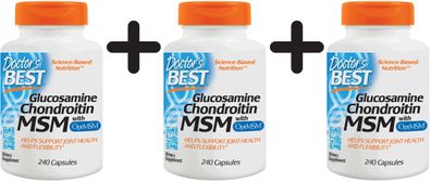 3 x Glucosamine, Chondroitin with MSM - 240 caps