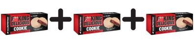 3 x Fitking Delicious Cookie, Peanut Butter Strawberry Jelly - 128g