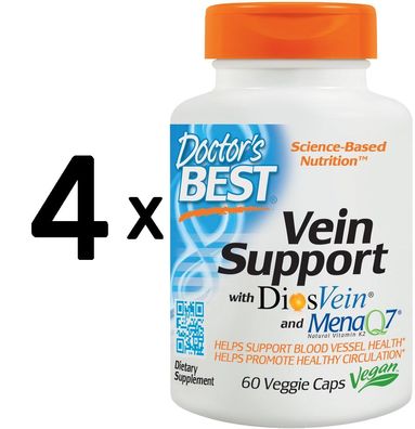 4 x Vein Support with DiosVein and MenaQ7 - 60 vcaps