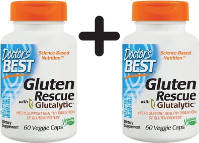 2 x Gluten Rescue with Glutalytic - 60 vcaps