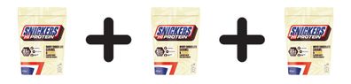 3 x Mars Protein Snickers White Protein Powder (455g) White Chocolate, Caramel and Pe