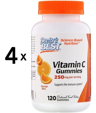 4 x Vitamin C 250 mg, Orange Bliss - 120 gummies