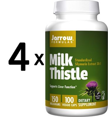 4 x Milk Thistle, 150mg - 100 vcaps