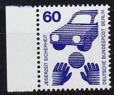 Germany BERLIN [1971] MiNr 0409 ( * */ mnh ) [04] Unfall Rand