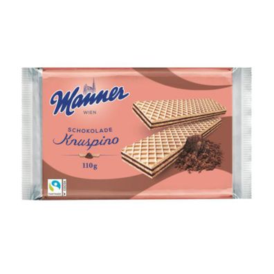 Manner Knuspino Schokoladenwaffeln mit Schokoladencremefüllung 110g