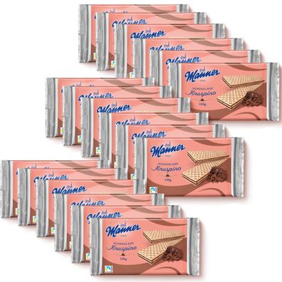 Manner Knuspino Schokoladenwaffeln mit Schokofüllung 110g 18er Pack