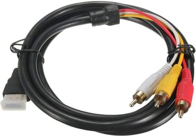 HDMI-zu-RCA-TV-Kabel HDMI-Stecker auf 3 RCA-Stecker AV-Kabel Video