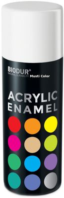 400ml Acryl Sprühfarbe Autolack Spraydose Graffiti Farbe Reinweiß Matt RAL 9010