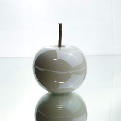 Creativ home Apfel Cremeweiß Handarbeit Ø 8 cm - Keramik