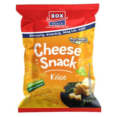 XOX Cheese Snack Maissnack mit herzhaft intensivem Käsgeschmack 90g