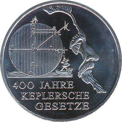 BRD 10 Euro 2009 F Keplersche Gesetze Silber*