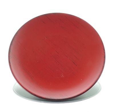 Weihnachtlicher Deko-Teller Rot matt-antik Ø 28 cm - Kunststoff