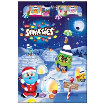 Smarties Adventskalender Milchschokolade mit Schokolinsen 194g