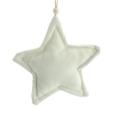 Weihnachstdeko Stern Rohweiß aus Cordstoff Ø 12 cm - Polyester