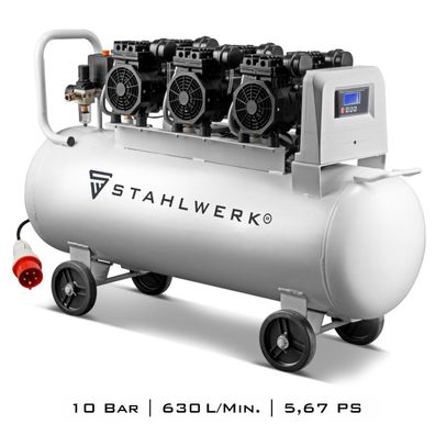 Stahlwerk Druckluft Kompressor ST 1010Pro mit 10bar, 100L Tank, 69dB und 5,67 PS