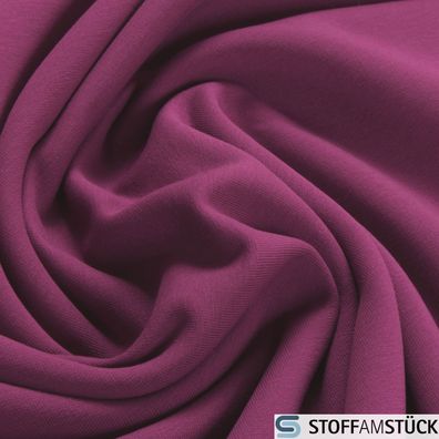 Stoff Baumwolle Elastan Sweat Jersey violett angeraut weich dehnbar Sweatshirt