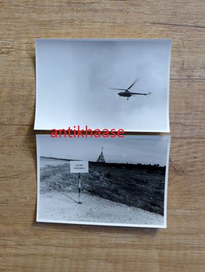 2 DDR Fotos Achtung Staatsgrenze Hubschrauber