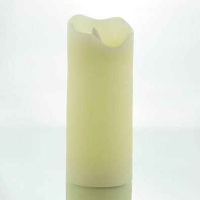 Lumineo LED Wachskerze Cremeweiß 17 cm - Echtwachs