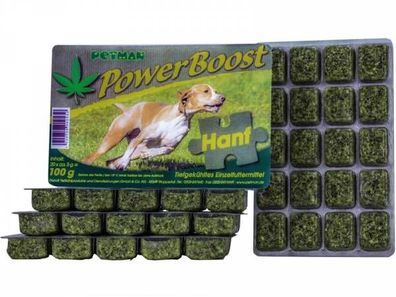 Petman Power Boost Hanf Hundefutter 100 g (Inhalt Paket: 50 Stück)
