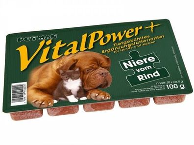 Petman Vital Power Niere vom Rind Hundefutter 100 g (Inhalt Paket: 30 Stück)