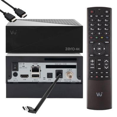VU+ Zero 4K 1x DVB-S2X Multistream Linux UHD Receiver + 1TB HDD und 150 Mbits ...