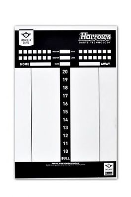 Anzeigetafel für Darts mit Regelbuch 45x 30 cm