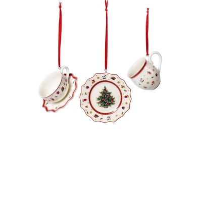 Villeroy & Boch Toy's Delight Decoration Ornamente Geschirrset 3tlg. weiß, rot ...