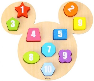 Mickey Mouse Zahlenpuzzle aus Holz, 11-teilig