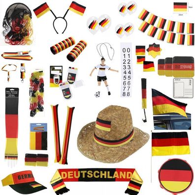 Deutschland FANARTIKEL WM EM Fußball Germany Fahne Flagge Party Hut Fan 