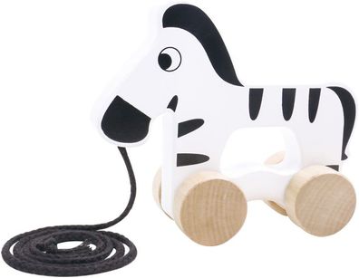 Zebra Holz-Ziehfigur 18 Monate Schwarz/ Weiß