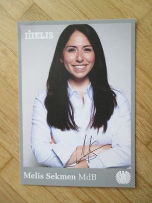 MdB Die Grünen Politikerin Melis Sekmen - handsigniertes Autogramm!!!