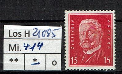 Los H21085: Deutsches Reich Mi. 414 *