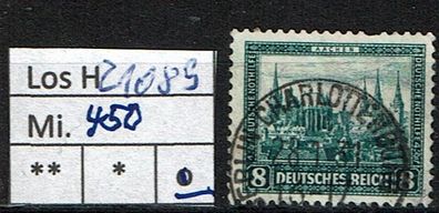 Los H21089: Deutsches Reich Mi. 450, gest.