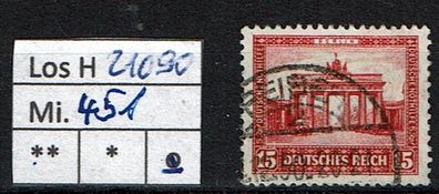 Los H21090: Deutsches Reich Mi. 451, gest.