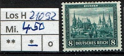 Los H21092: Deutsches Reich Mi. 450 *