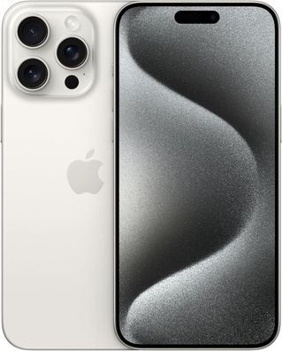 Apple iPhone 15 Pro Max - 512GB - Titan Weiß inkl. Silikon Case & Schutzglas Wie Neu