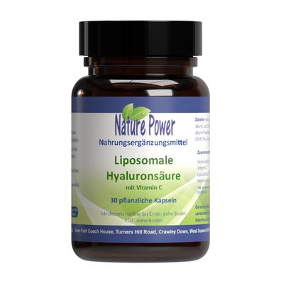 Liposomale Hyaluronsäure mit Vitamin C, 30 Kapseln - Nature Power