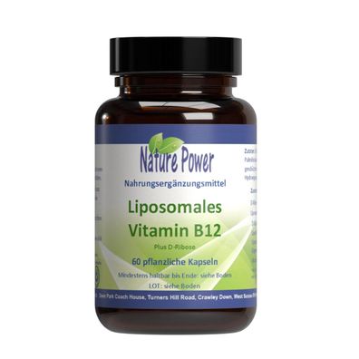 Liposomales Vitamin B12 plus Ribose, 60 Kapseln - Nature Power
