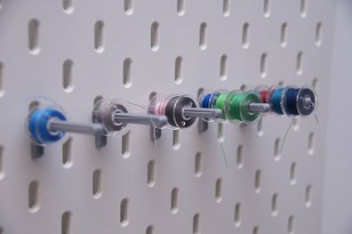 5x Unterspulenhalter Nähgarn Lochplatte passend für IKEA Skadis 3D Druck