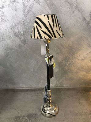 Tischlampe mit Zebraschirm