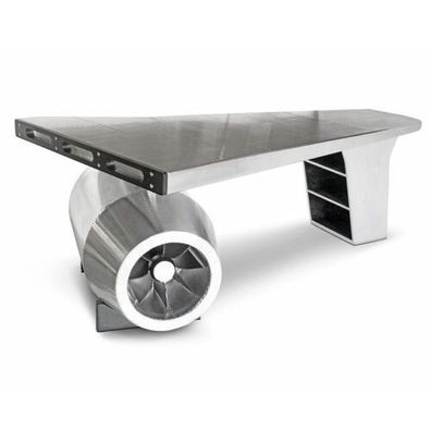 Airplane Desk 230x120x80cm Aluminium/ Wood