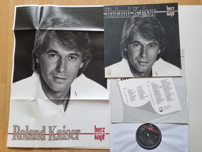 Roland Kaiser - Herz Über Kopf Vinyl LP Germany WITH POSTER