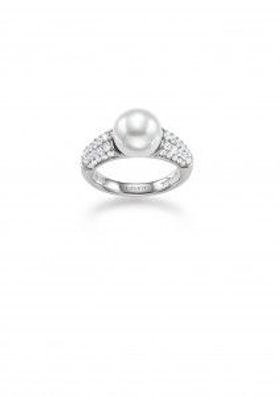 Viventy Damen Ring 925/000 Sterling Silber mit imitierter Perle und ...